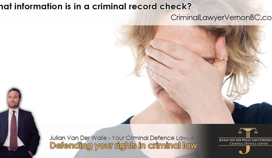 What information is in a criminal record check?