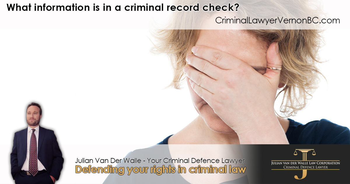 What information is in a criminal record check?