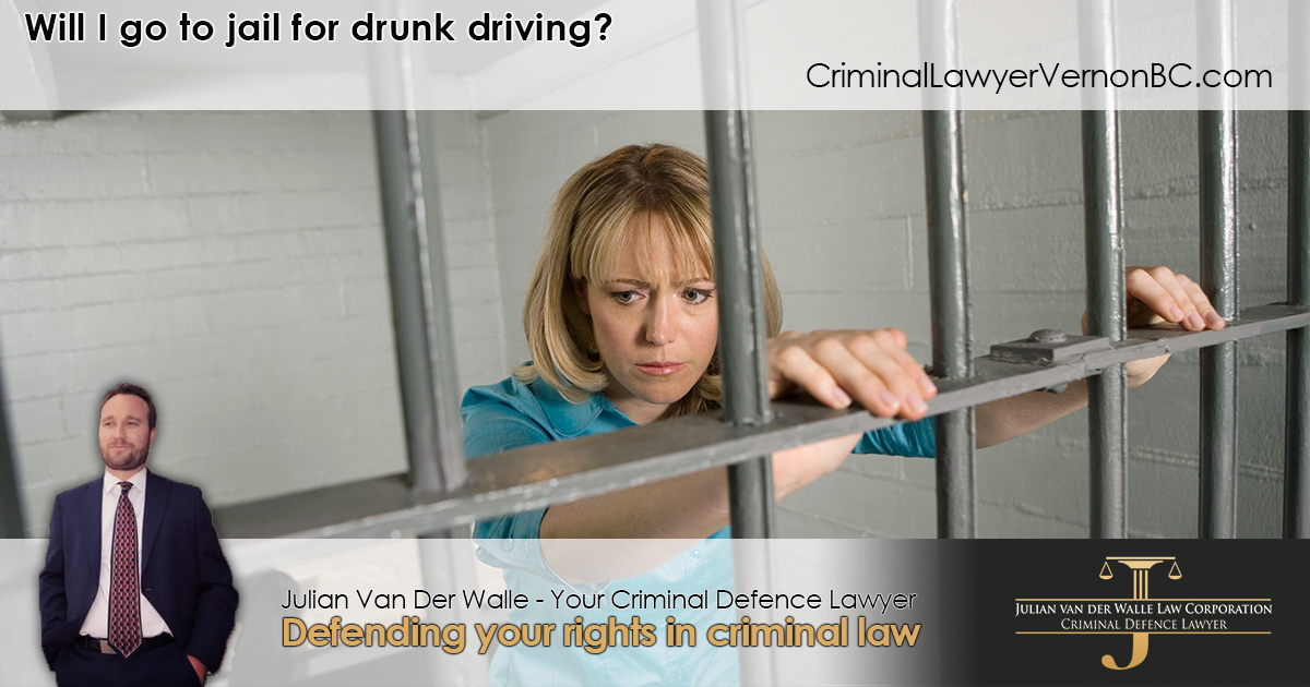 Will I go to jail for drunk driving in Vernon?